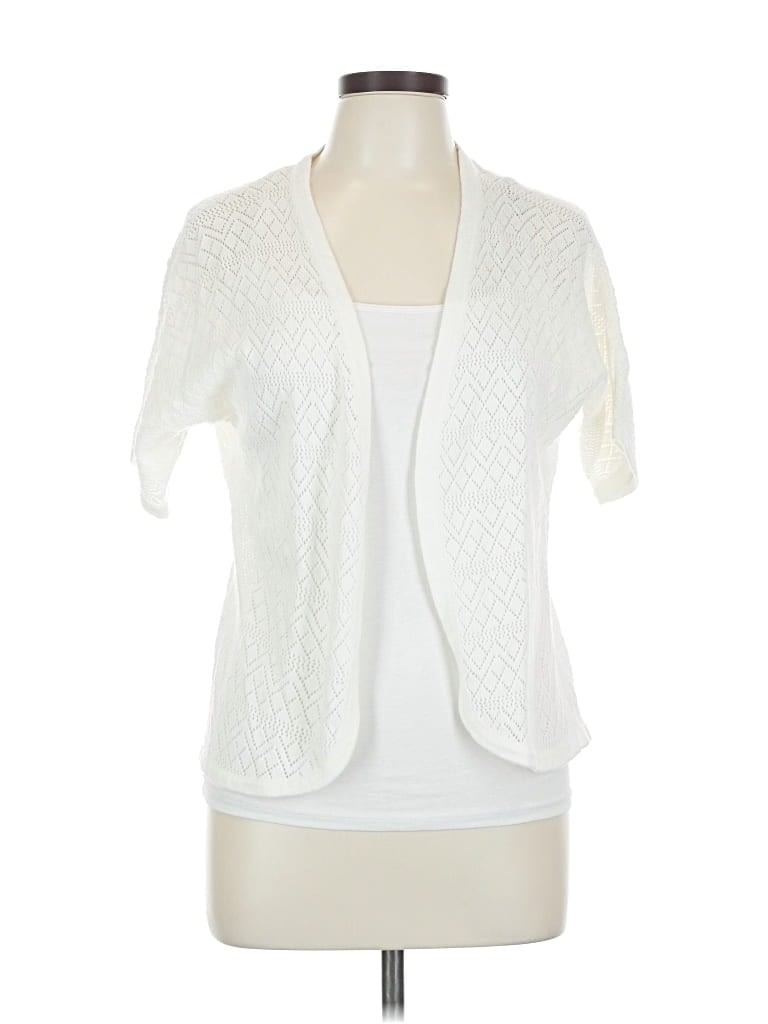 Pre-owned Thesis Cardigan Sweater In White