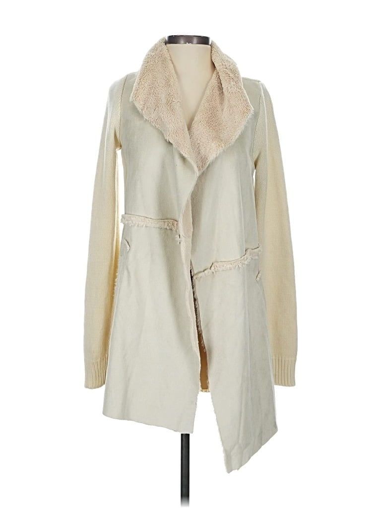 Pre-owned C&c California Cardigan Sweater In White