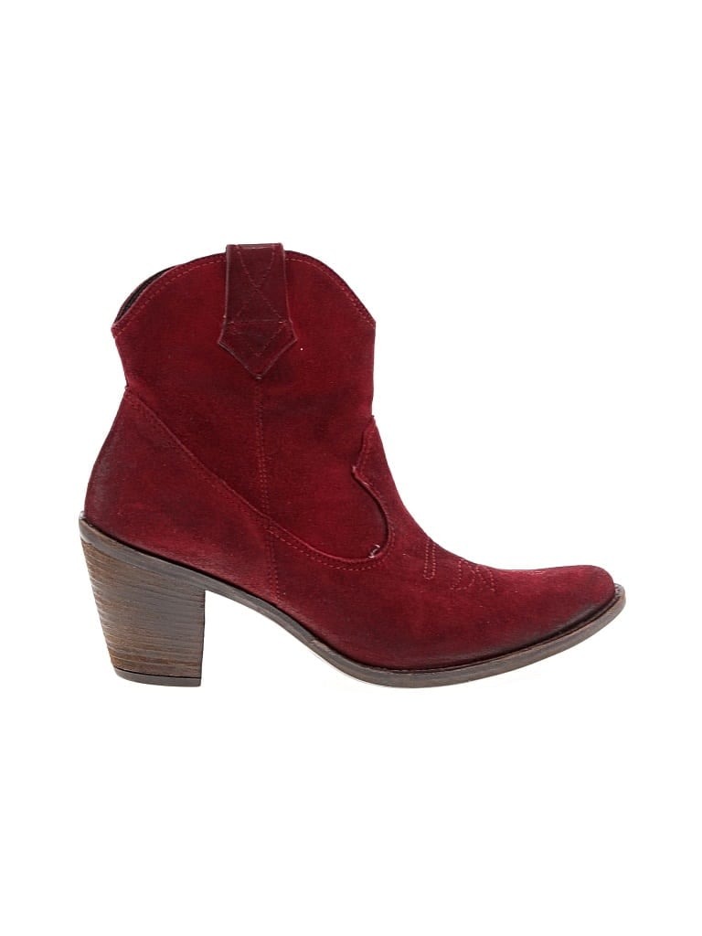 Pre-owned Paul Green Ankle Boots In Red