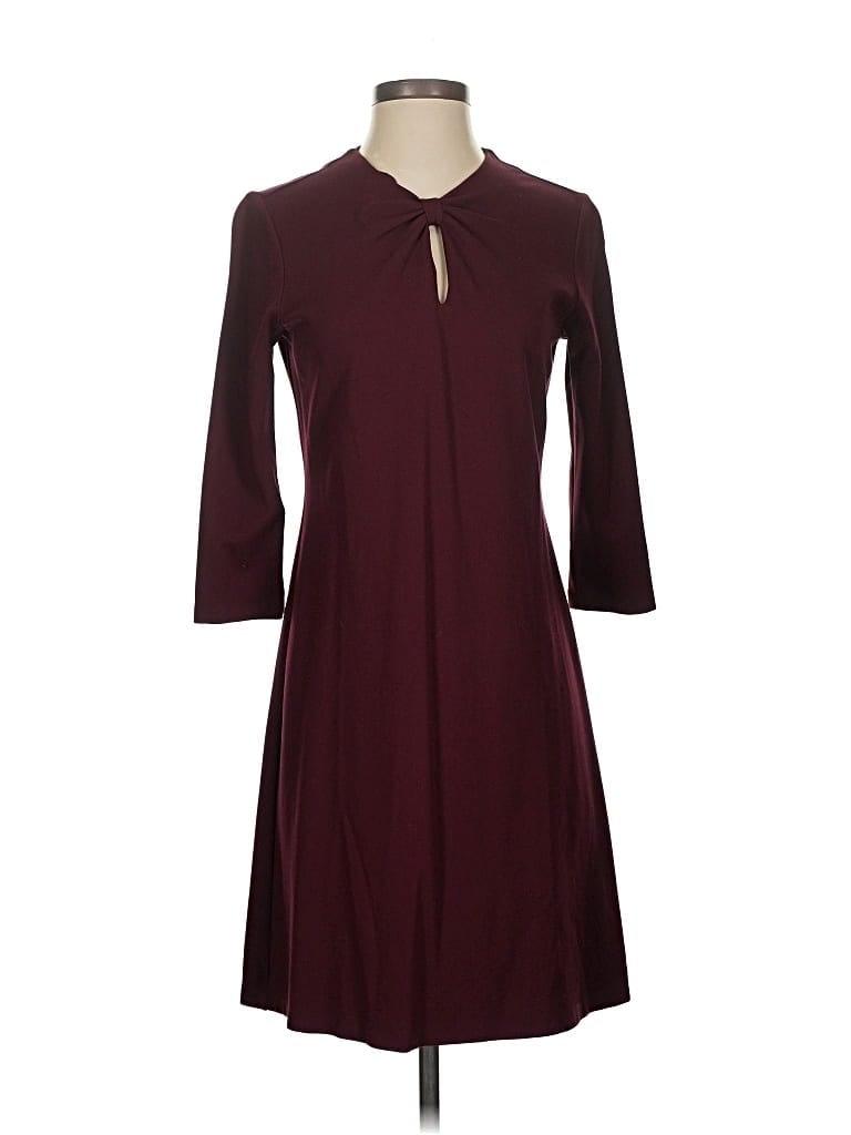Pre-owned J. Mclaughlin Casual Dress In Burgundy