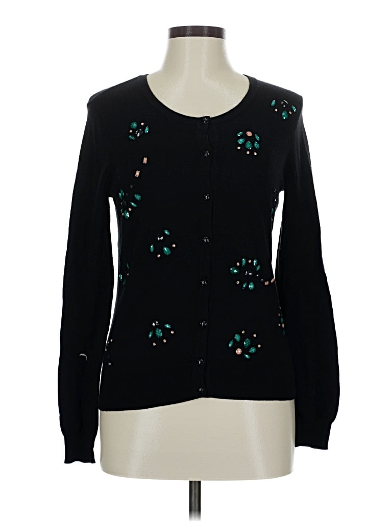 Pre-owned New York And Company Cardigan Sweater In Black