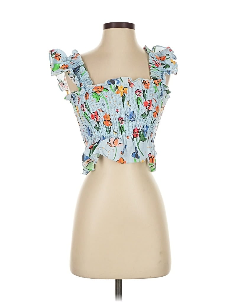 Pre-owned Hill House Sleeveless Blouse In Blue