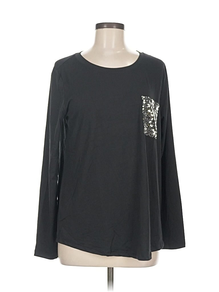 Assorted Brands Long Sleeve T-shirt In Black