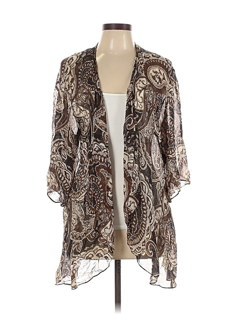 Pre-owned Chico's Kimono In Brown