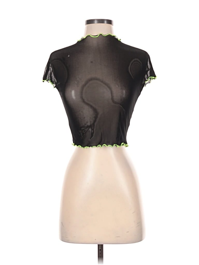 Pre-owned Bear Dance Short Sleeve Turtleneck In Black