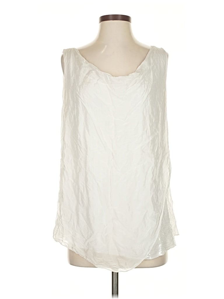 Pre-owned Tempo Paris Sleeveless Blouse In White