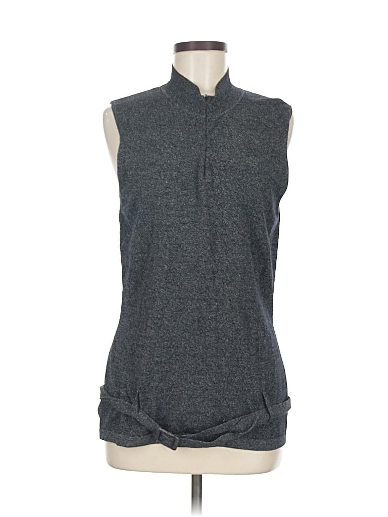 Pre-owned Oscar By Oscar De La Renta Sleeveless T-shirt In Gray