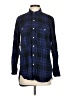 Gap 100% Cotton Plaid Blue Long Sleeve Button-Down Shirt Size S - photo 1
