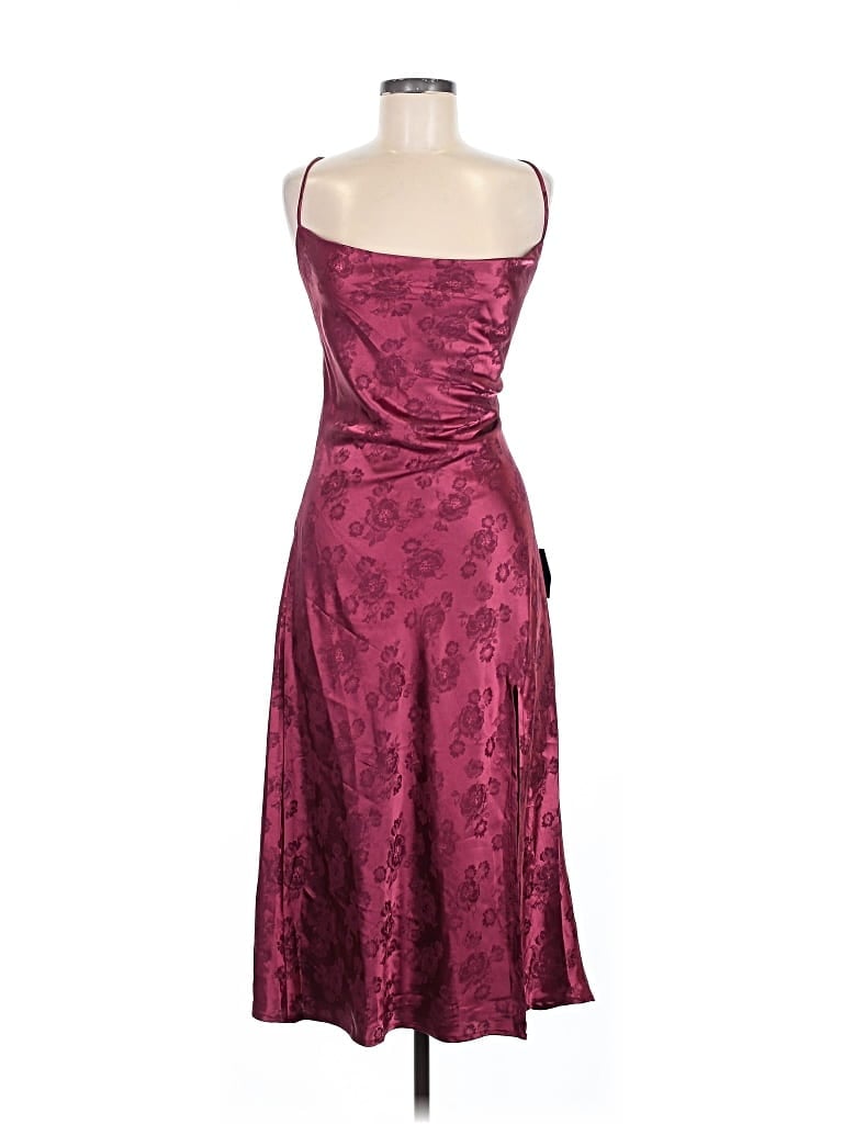 Pre-owned Lulus Cocktail Dress In Burgundy