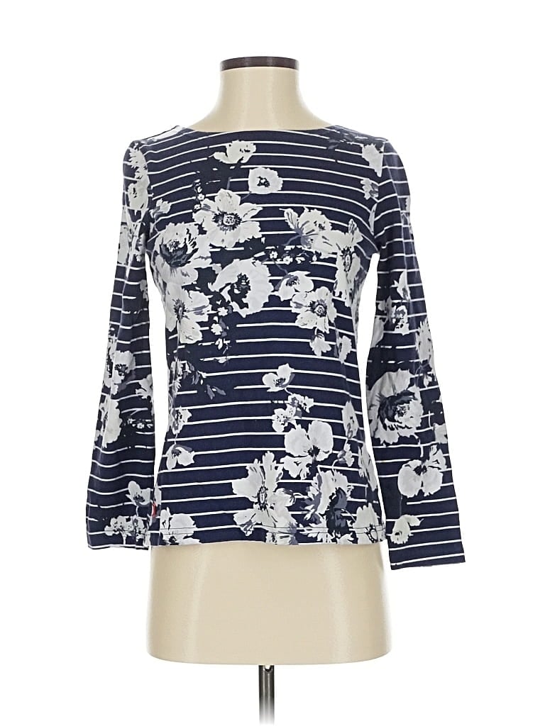 Pre-owned Joules Long Sleeve Top Blue Boatneck Tops