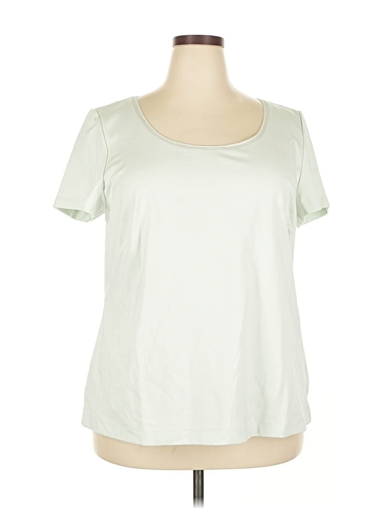 Pre-owned Lafayette 148 Short Sleeve T-shirt In Green