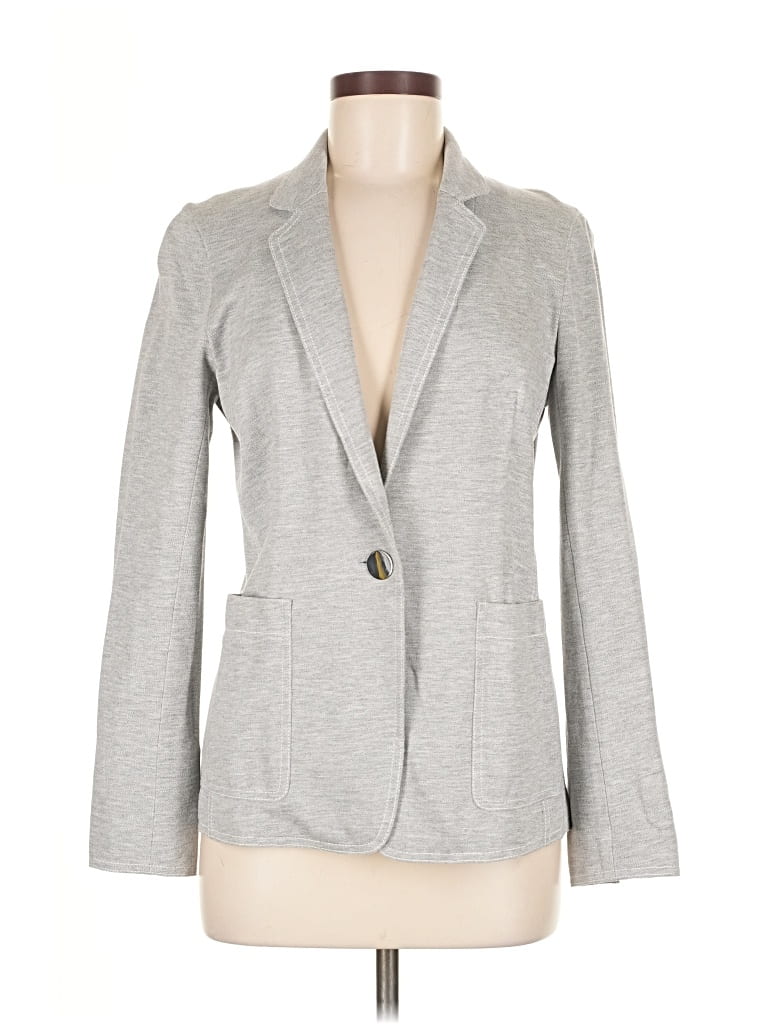 Pre-owned Lafayette 148 Blazer Jacket In Gray