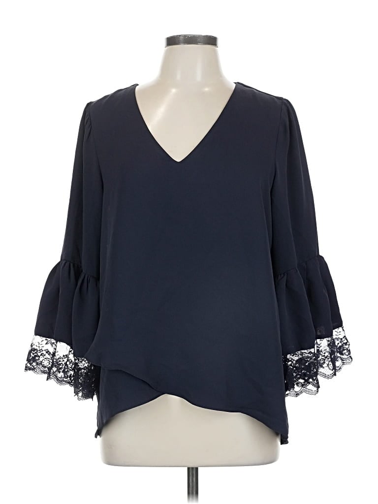 Pre-owned Vince Camuto 3/4 Sleeve Blouse In Blue