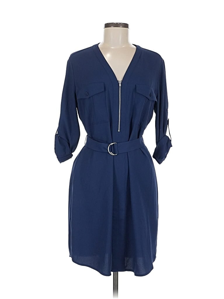 Pre-owned Express Casual Dress In Blue