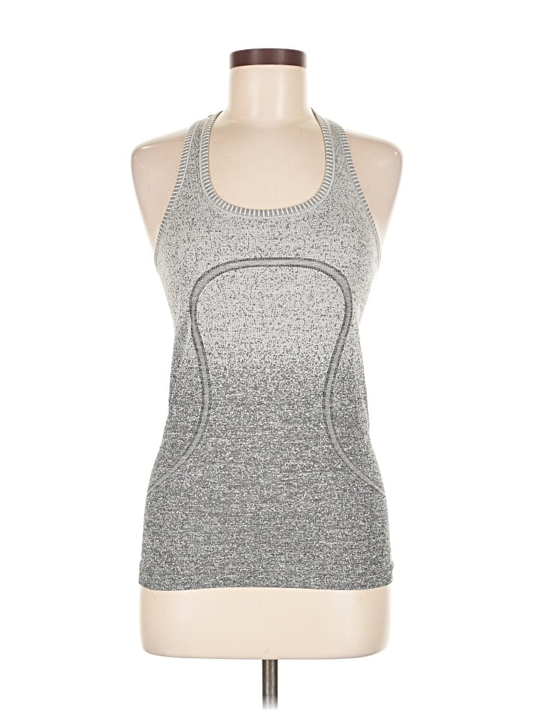 Pre-owned Lululemon Athletica Active Tank Top In Silver