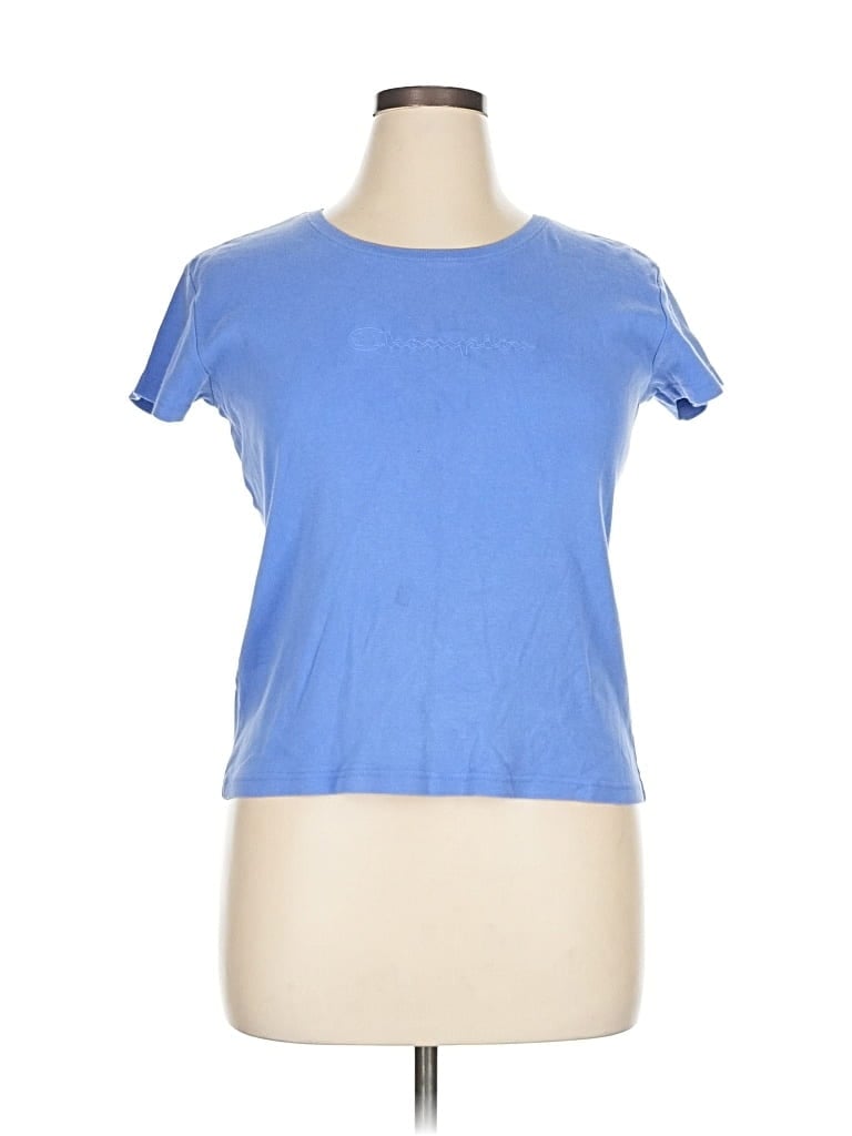 Pre-owned Champion Short Sleeve T-shirt In Blue