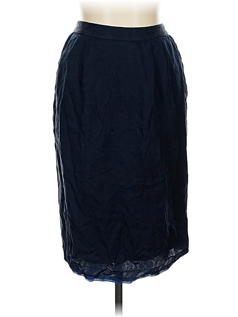 Pre-owned Unbranded Silk Skirt In Blue