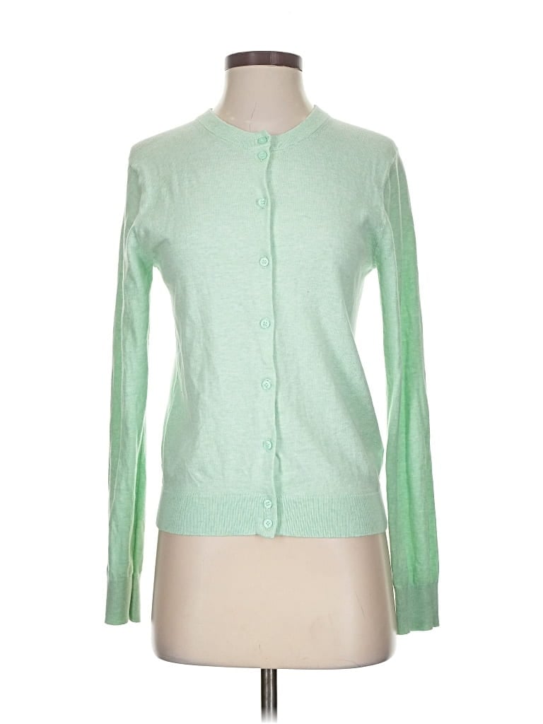 Pre-owned J.crew Factory Store Cardigan Sweater In Green