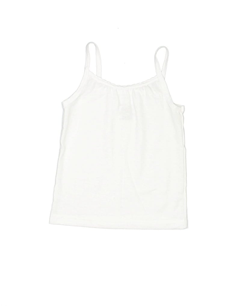 Pre-owned Hanes Kids' Tank Top White Halter Neckline Tops