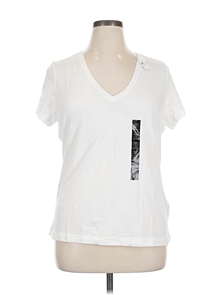 Pre-owned Banana Republic Factory Store Short Sleeve T-shirt In White