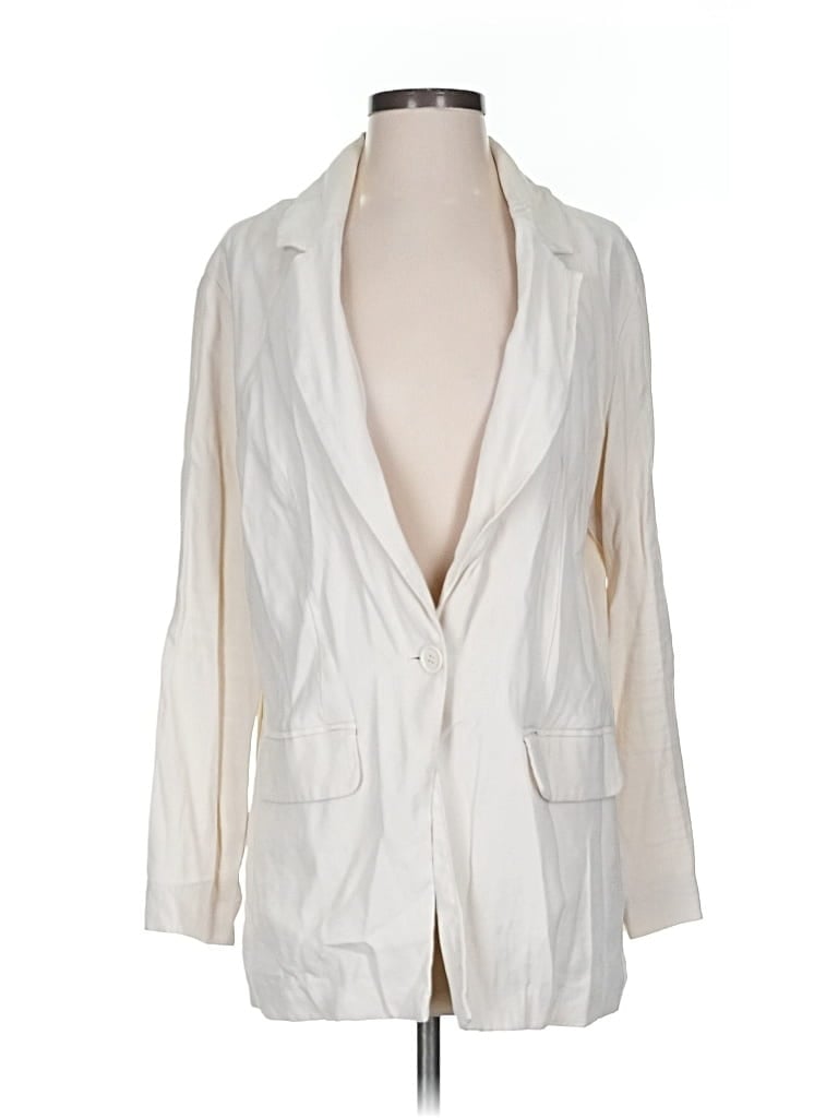 Pre-owned Open Edit Blazer Jacket In White
