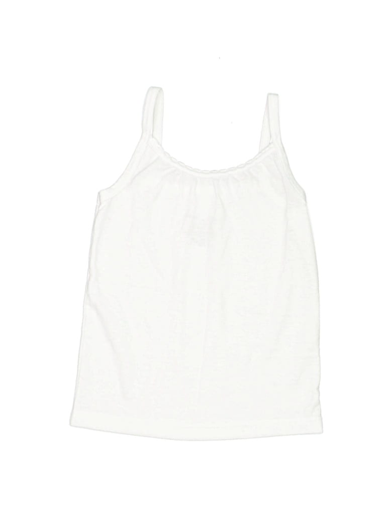 Pre-owned Hanes Kids' Tank Top White Halter Neckline Tops