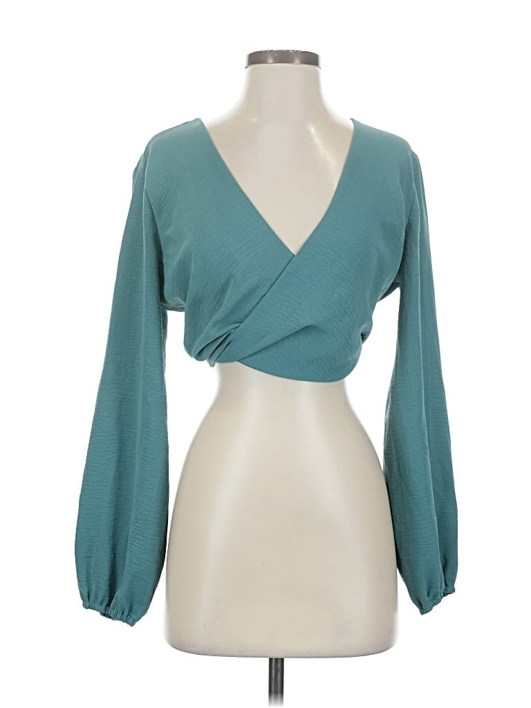 Pre-owned Rokoko Long Sleeve Blouse In Blue