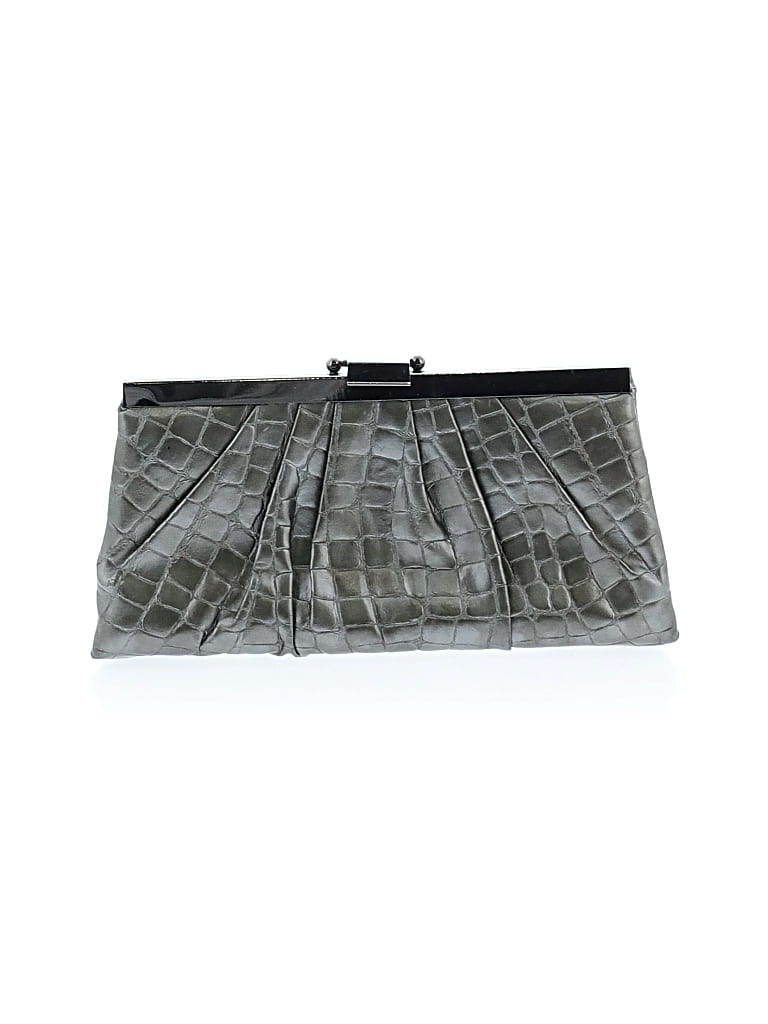 Pre-owned Jessica Mcclintock Clutch In Gray