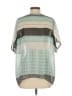 CAbi 100% Polyester Teal Short Sleeve Blouse Size S - photo 2