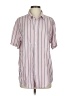 Slate & Stone Stripes Pink Short Sleeve Button-Down Shirt Size S - photo 1