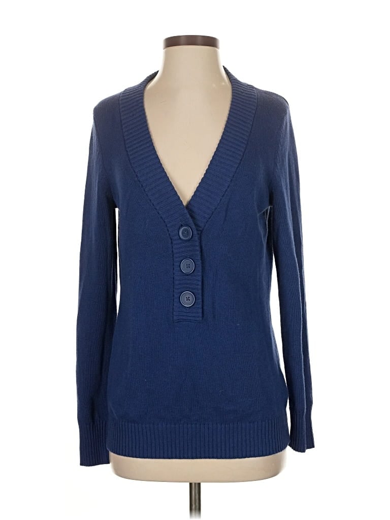 Pre-owned Banana Republic Factory Store Cardigan Sweater In Blue
