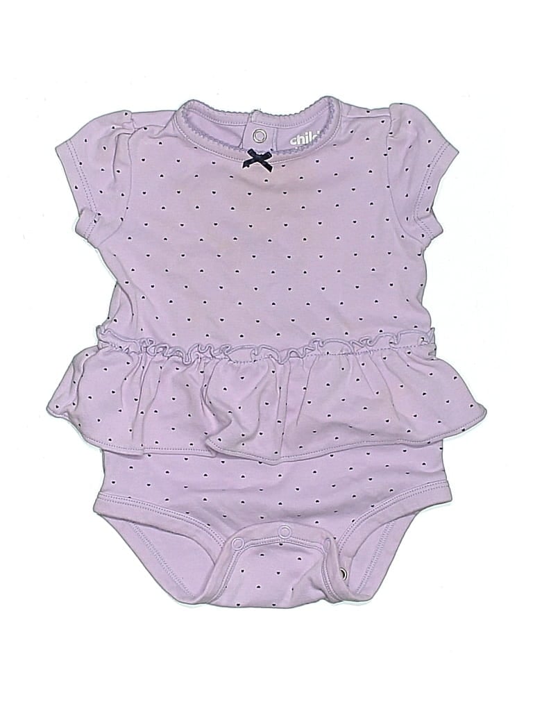 Pre-owned Child Of Mine By Carter's Babies' Short Sleeve Onesie In Purple
