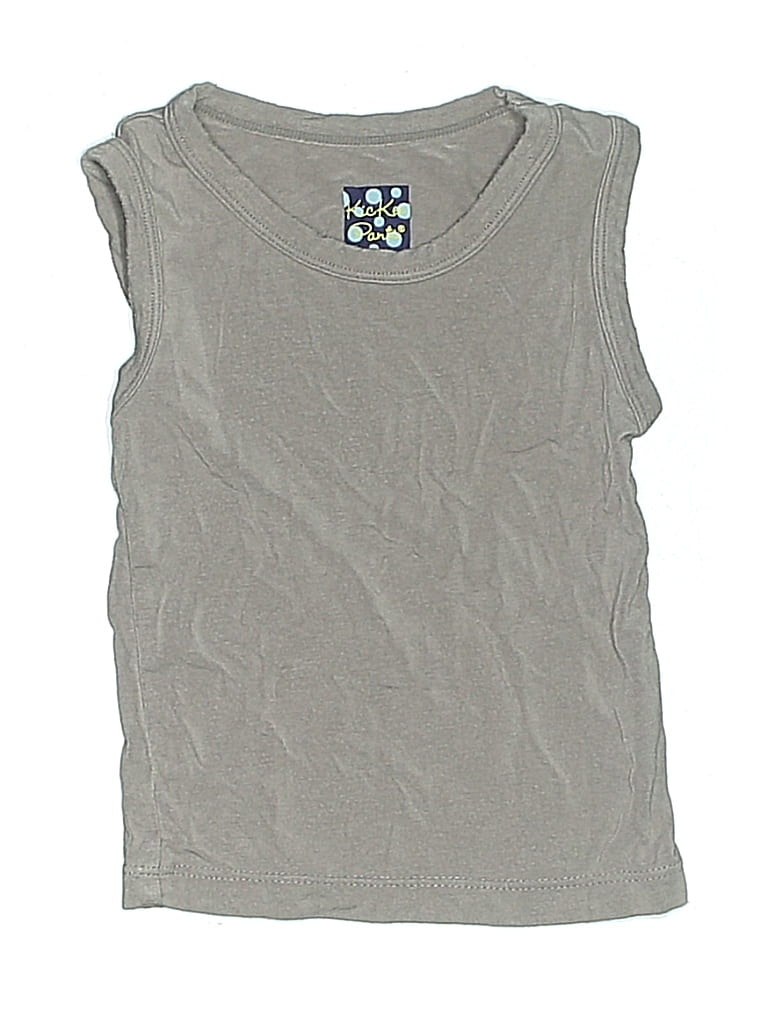 Pre-owned Kickee Pants Babies' Sleeveless T-shirt In Gray