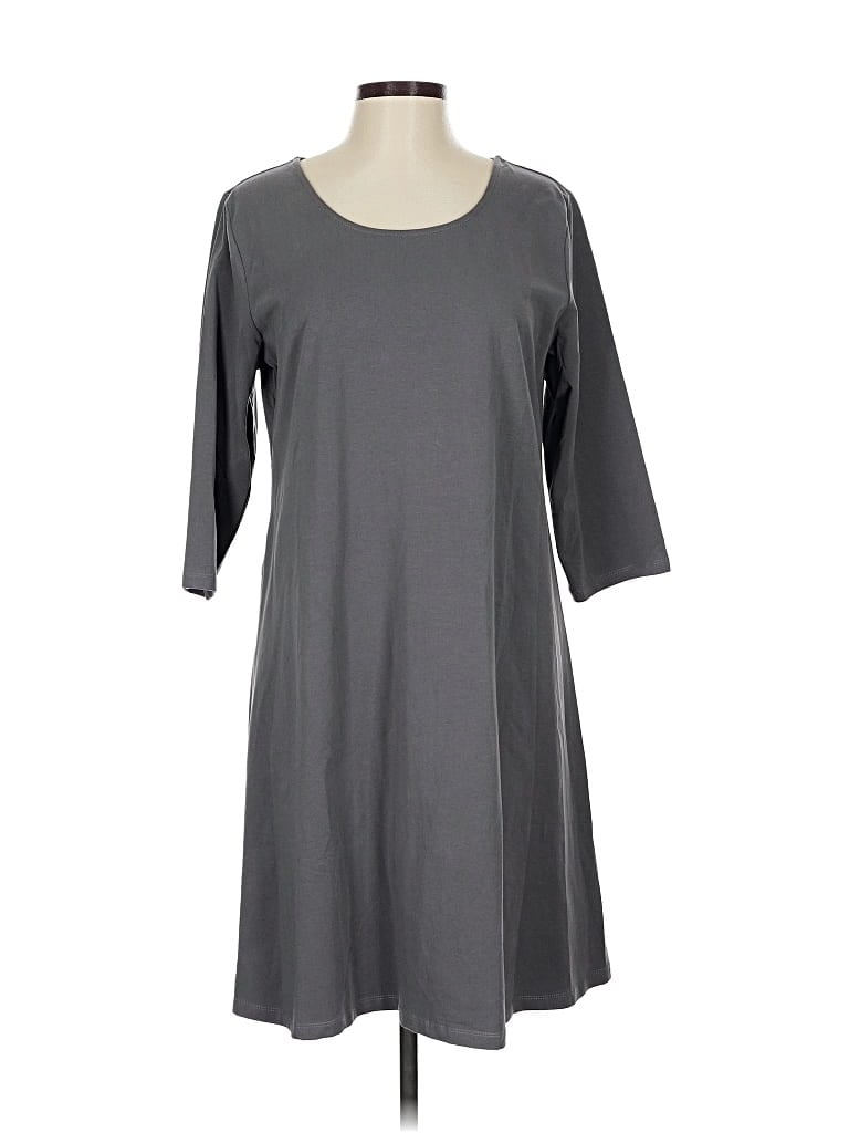 Pre-owned Attitudes By Renee Casual Dress In Gray