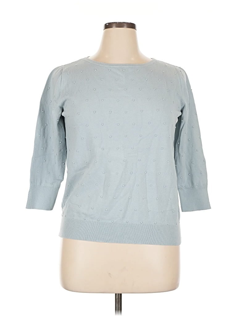 Pre-owned Ann Taylor Factory Pullover Sweater In Blue