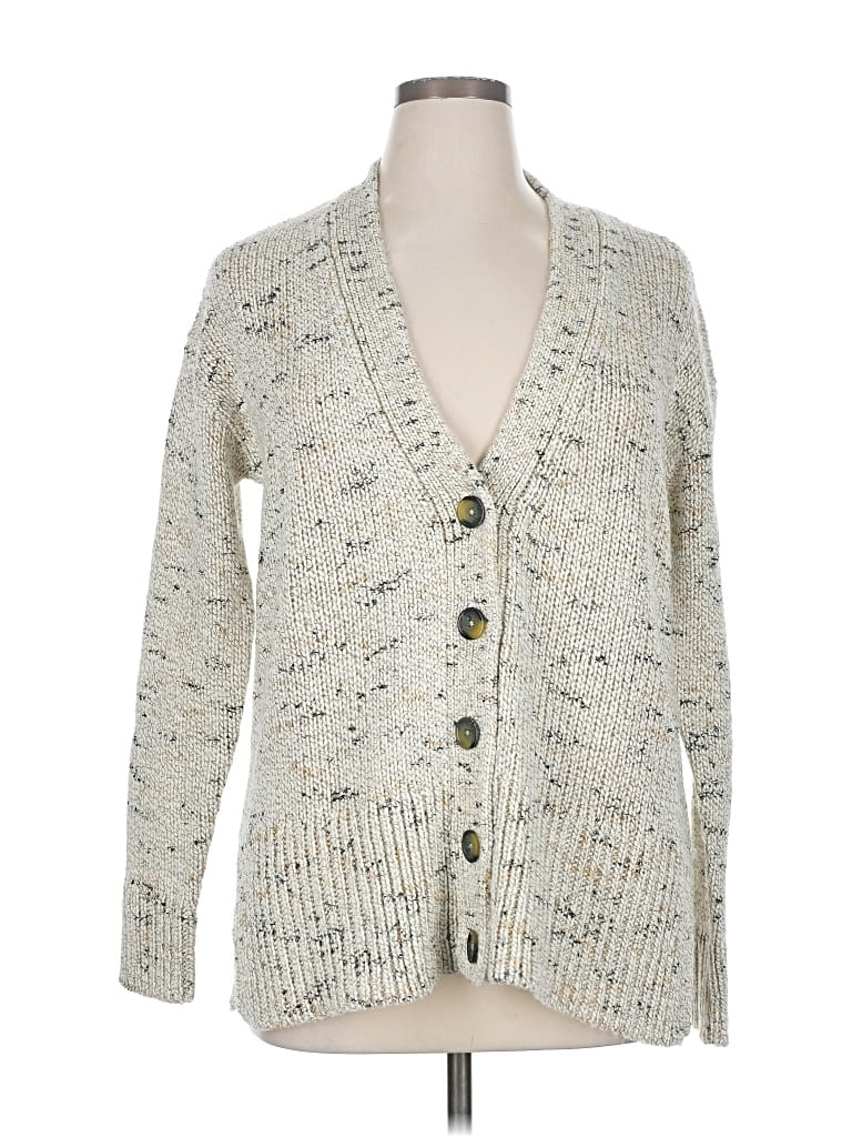 Pre-owned Lane Bryant Cardigan Sweater In White