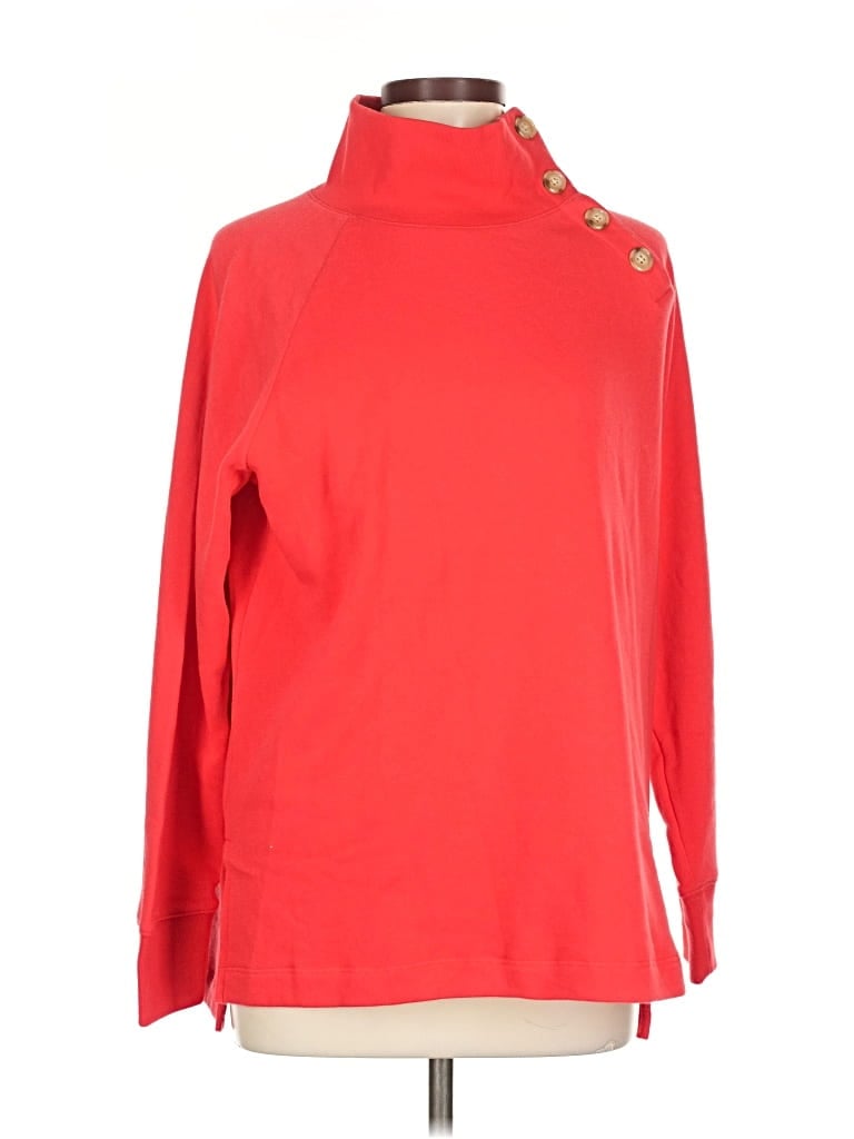 Pre-owned J.crew Factory Store Turtleneck Sweater In Red