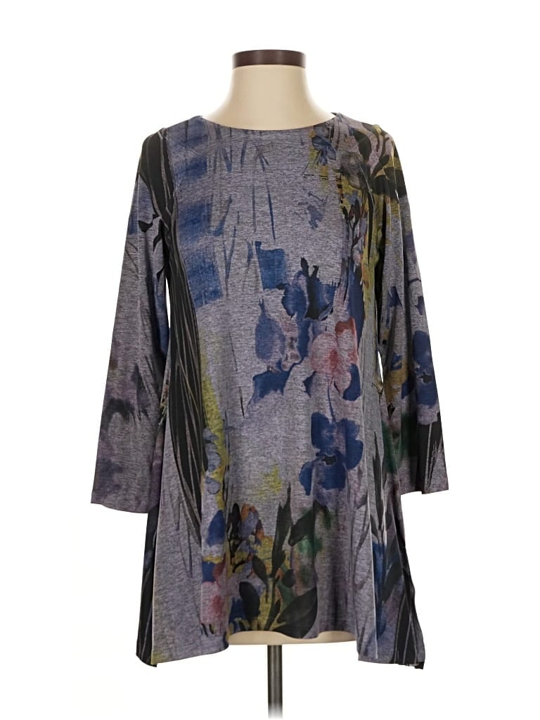 Pre-owned Jess & Jane 3/4 Sleeve Blouse In Gray