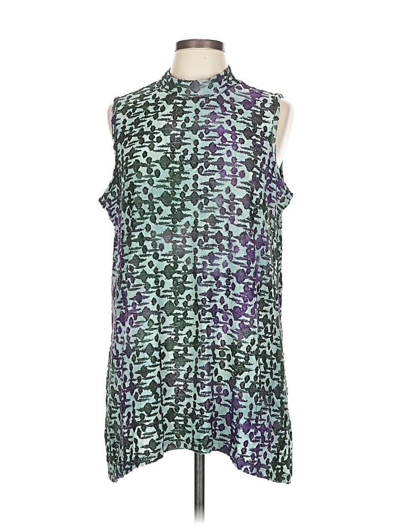 Pre-owned Logo By Lori Goldstein Sleeveless Blouse In Green