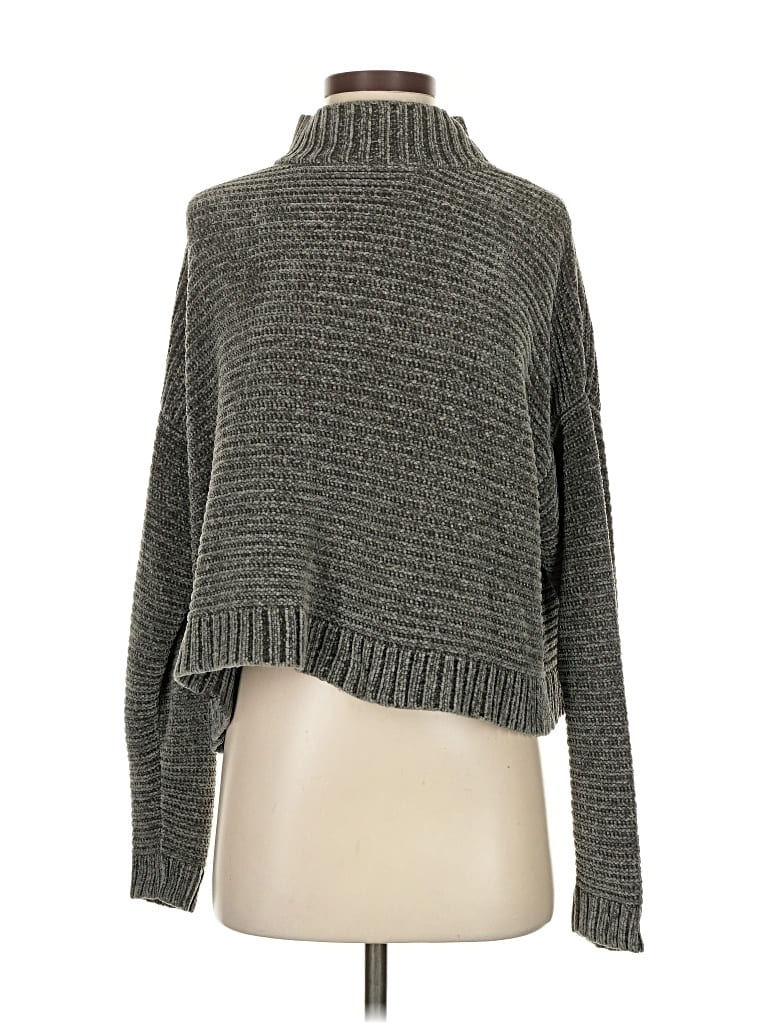 Pre-owned Forever 21 Turtleneck Sweater In Gray