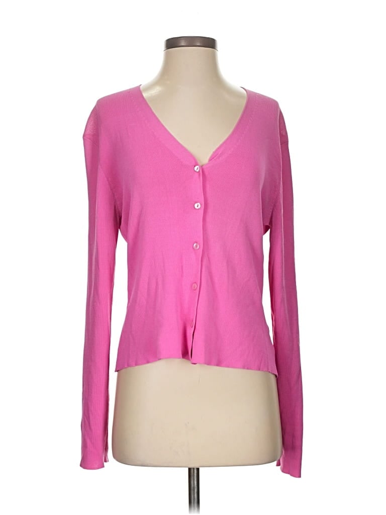 Pre-owned Grace Elements Cardigan Sweater In Pink