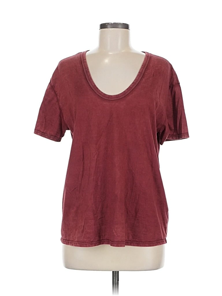 Pre-owned Adriano Goldschmied Short Sleeve T-shirt In Burgundy