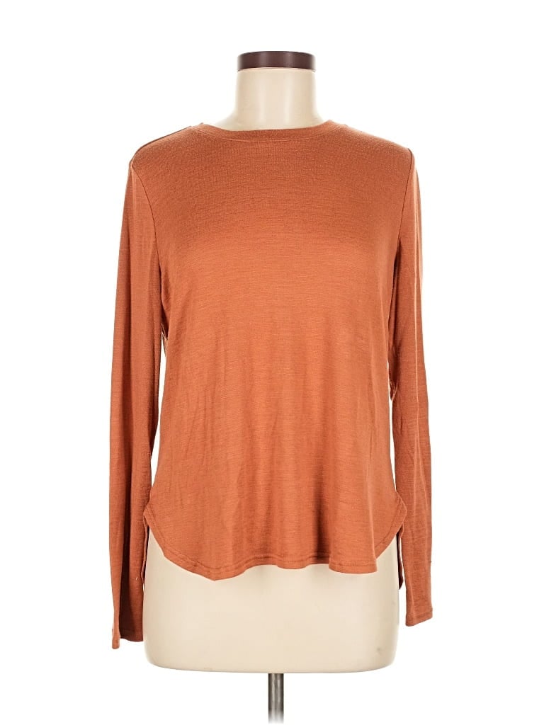 Pre-owned Banana Republic Long Sleeve T-shirt In Brown