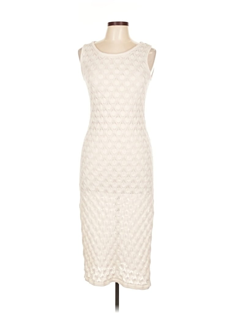 Pre-owned Olive & Oak Cocktail Dress In White