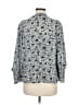 Eclair 100% Polyester Silver Long Sleeve Blouse Size M - photo 2