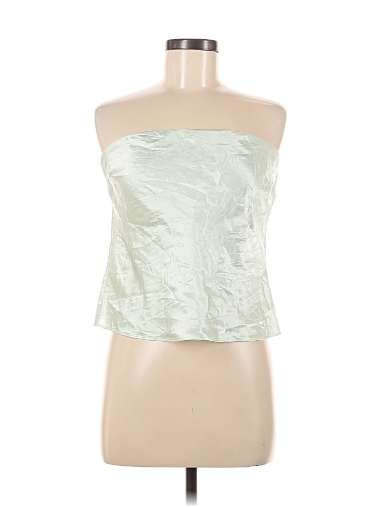 Pre-owned Babaton Tube Top Green Strapless Neckline Tops