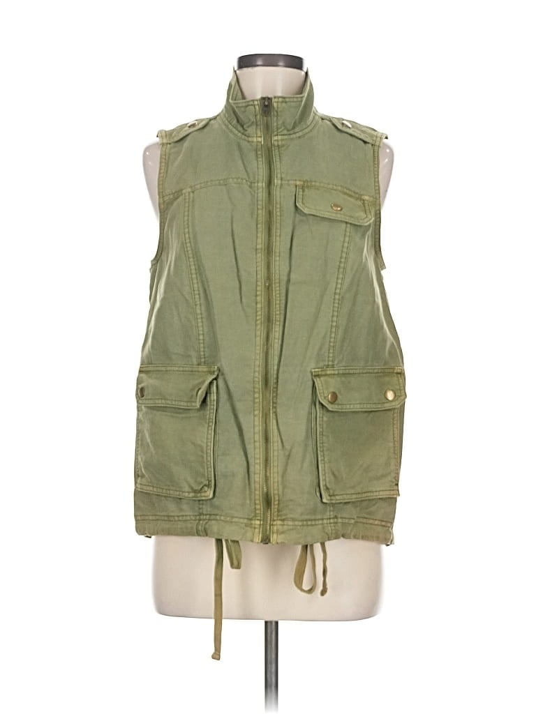 Pre-owned Lucky Brand Vest In Green