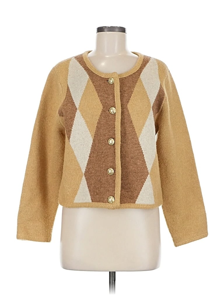 Pre-owned Derek Lam 10 Crosby Cardigan Sweater In Gold