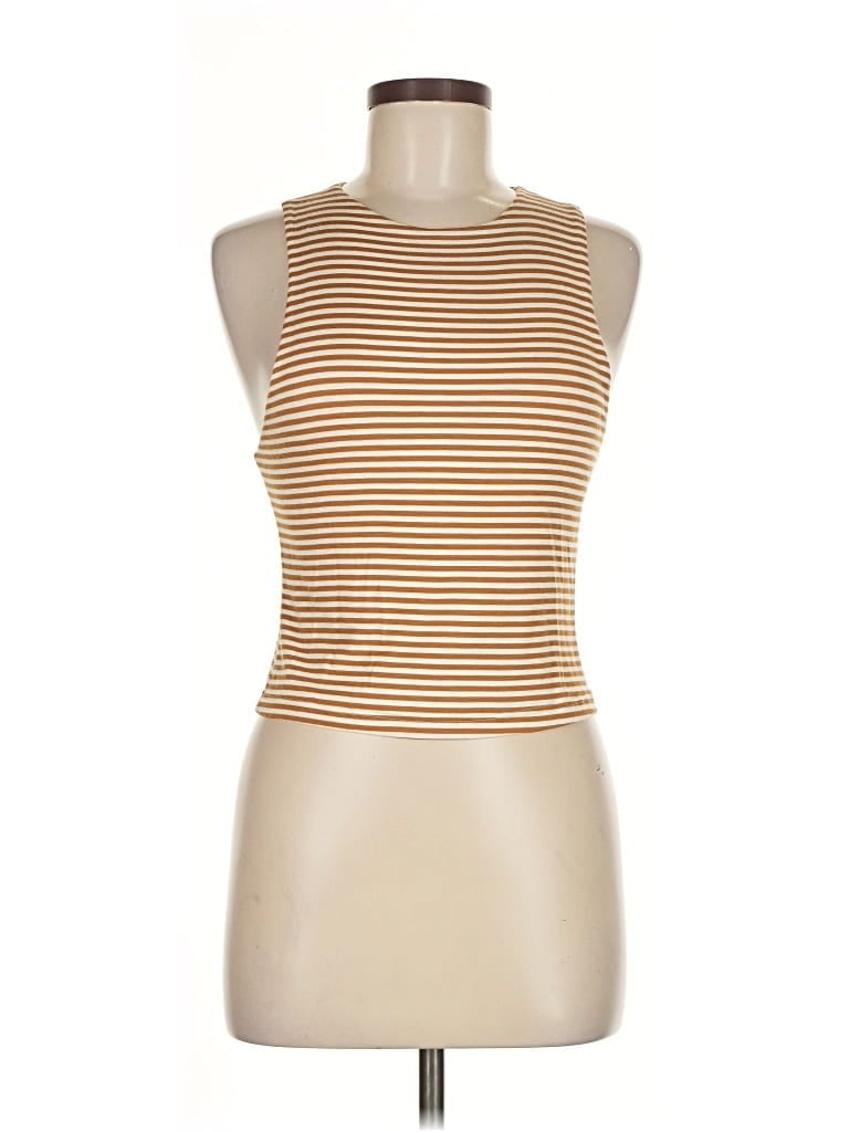 Pre-owned Miou Muse Sleeveless T-shirt In Brown