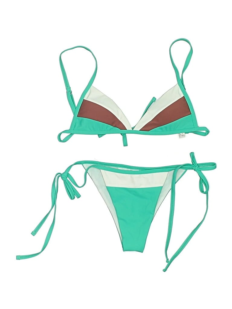 Pre-owned Unbranded Two Piece Swimsuit In Green